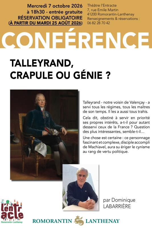 Conférence : Talleyrand, crapule ou génie ?