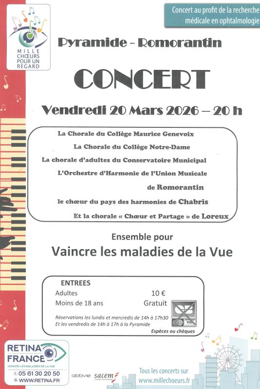 Concert de chorales Mille chœurs pour un regard
