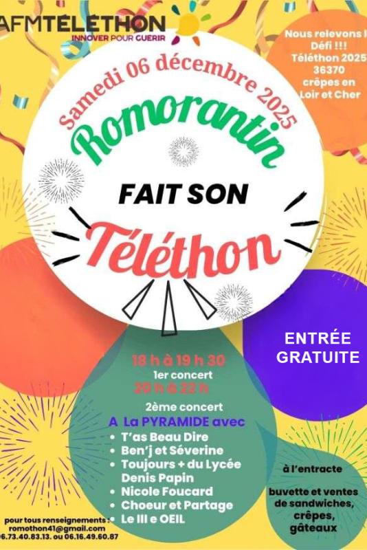 Romorantin fait son Téléthon - concerts à la Pyramide